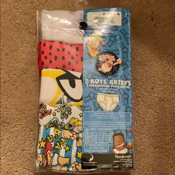 Captain Underpants Boys Briefs 5 pack Size 6 - Picture 2 of 2